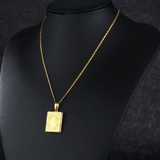 Collier religieux musulman, 2 pièces, bijoux avec boîte à photos, pendentif