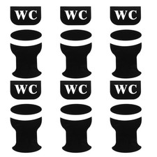  6 Pcs Logo Autocollant Mural