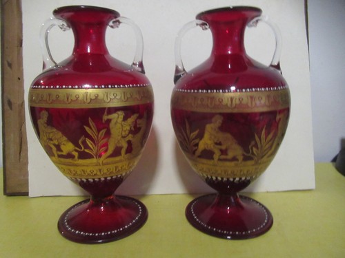 Salviati murano paire vases - de,