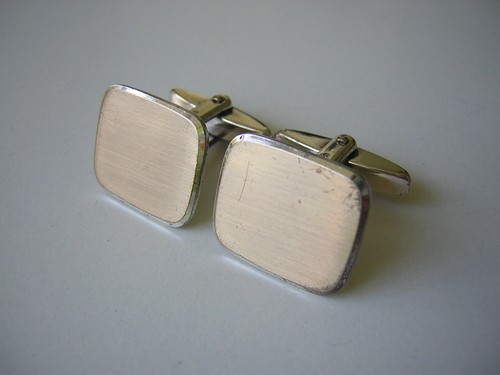 Boutons manchette argent - de,