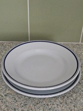 Porcelaine d'Auteuil  Ligne Marine Jacques LOBJOY  2 Assiettes (1 plate, 1 Creus