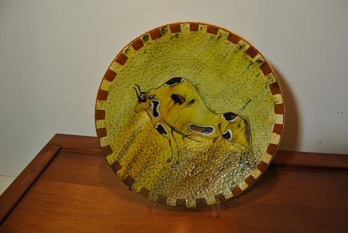 Plat céramique faience décor
