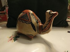 GRAND DROMADAIRE EN POTERIE BERBÈRE KABYLE IDEQQI SEJNANE   20 CM