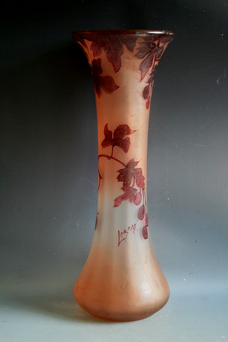 Ancien vase verre gravé - verre,