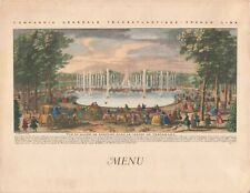 VIEUX PAPIER MENU CIE TRANSATLANTIQUE PAQUEBOT LIBERTÉ 1950 CLASSE CABINE