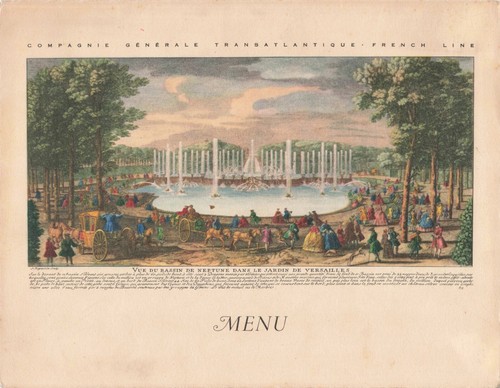 Vieux papier menu cie - menu,
