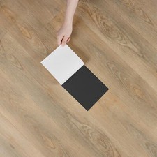 Dalle PVC Adhesive Sol Bois Lino Sol Rouleau Cuisine Salle de Bain Sol PVC Da...