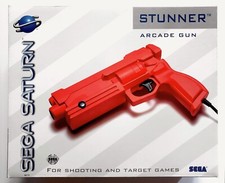 PISTOLET LIGHT GUN SEGA SATURN STUNNER ARCADE GUN MK-80113 US CIB EXCELLENT ETAT