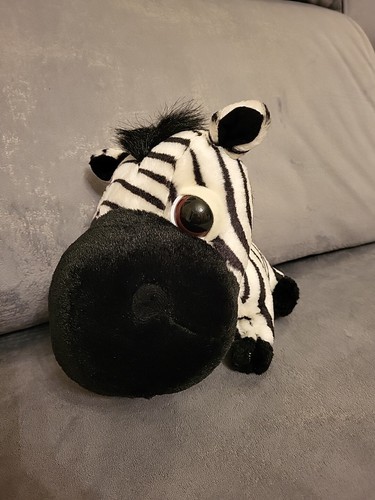 Peluche doudou zèbre big - peluche,
