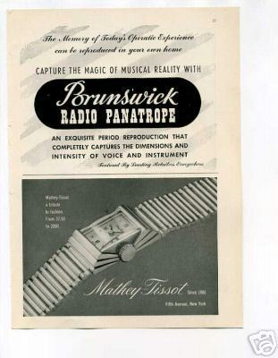 Brunswick radio panatrope - panatrope, ad
