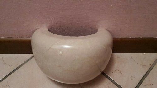 Vase marbre porte - ou, porte-flamme