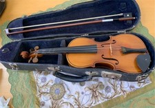 Violon Kiso Suzuki 1/8 vintage 1965 taille enfant avec archet à réparer #9583