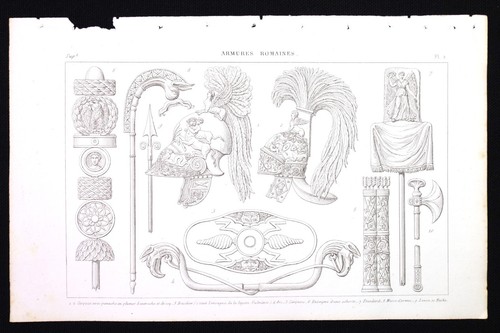 Gravure armures romaines