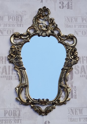Miroir murale noir baroque - miroir,