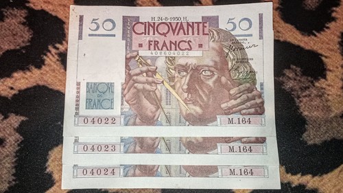 Billet francs verrier - 50,