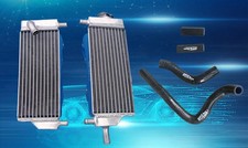 ALUMINUM RADIATOR+HOSE BLACK