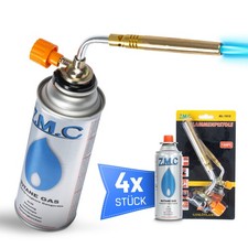 ZMC Brûleur à Gaz Chalumeau 1,65kW+4x Gaz 227g Briquet Bec Bunsen