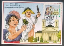 CARTE PREMIER JOUR NAISSANCE NAPOLÉON TIMBRE AUTOADHÉSIF LA ROCHE-SUR-YON 2019