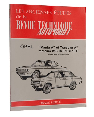 Revue technique opel - technique, "manta