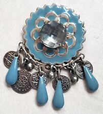 BROCHE RÉMINISCENCE ZOE COSTE Ethnique Design Amérindien Navajo, Vintage