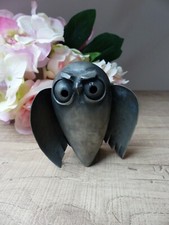 Statuette chouette etain - statuette,