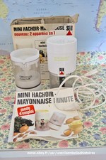 2 en 1 Mayonnaise Minute Seb et Mini Hachoir Vintage avec notice utilisation