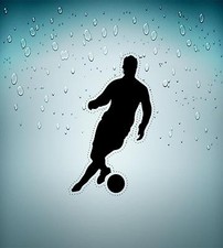 Autocollant sticker voiture chambre enfant decoration foot joueur footballeur A