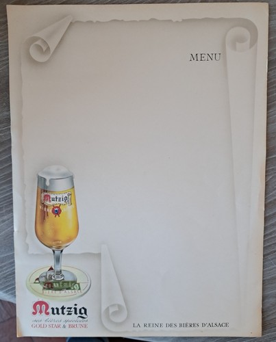 Menus biere mutzig - menus,