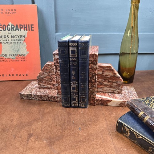 Serre livres anciens marbre - serre-livres, en