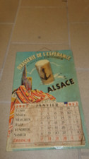 Ancien calendrier bière brasserie ESPERANCE 1951 Alsace