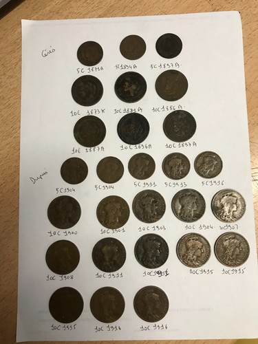 Lot pièces de monnaie - de,