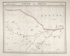 Carte Du Brésil Rio Madeira Fleuve Amazone Amérique Du Sud Vandermaelen 1825