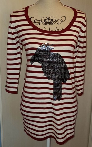 Pull perroquet sequins taille - pull,
