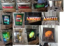 Différentes Enseignes boissons lumineuses et métal
