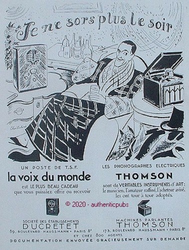 Publicite ducretet poste tsf - publicite,