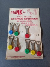 VINTAGE PLANCHE PRESENTOIR CARTON STANK 26 MM OUVRE/REBOUCHE BOUTEILLE PERRIER..