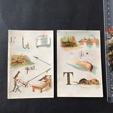 2 Chromos Anciens Rébus Felix