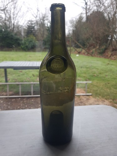 Bouteille vin verre soufflé - verre,