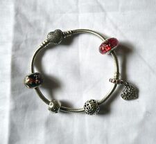 Bracelet Pandora Coeur Scintillant avec 5 charms