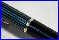 Vert Rayé , Noir & Or Pelikan N°355 Stylo à Bille En Avec Nouveau Mine
