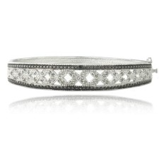 0.50ct Tdw Noir & Blanc Diamant Bracelet en Laiton