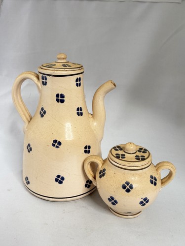 Cafetière sucrier faience - sucrier,