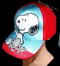 CASQUETTE ROUGE BLEU 54 ou 56 cm REGLABLE GARCON FILLE LE CHIEN SNOOPY CAP NEUF