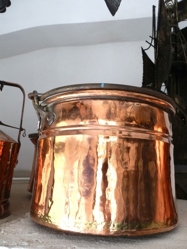 Antique seau cuisine - de, cuivre