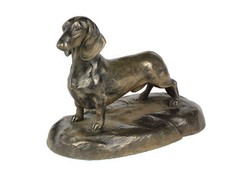 Teckel à poil ras figurine en