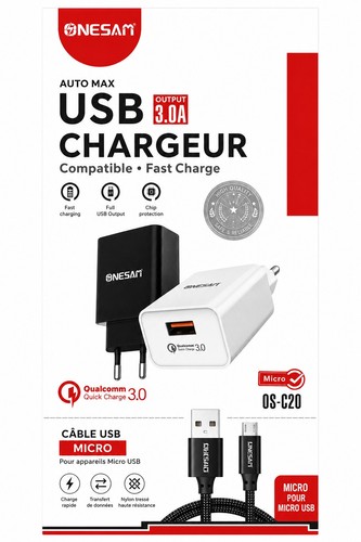 Chargeur usb avec câble - chargeur,