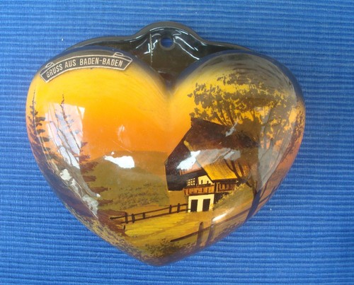 V71 coeur céramique peinte - coeur,
