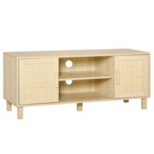 HOMCOM Meuble TV 2 niches 2