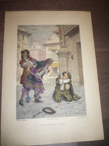 Moliere gravure originale - moliere,
