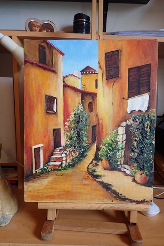 Peinture sur toile vieux - peinture,